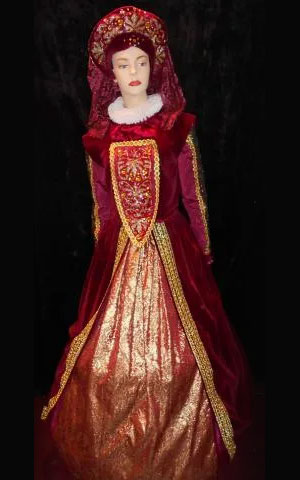 Medieval Maiden Dress with Overlay - Hire